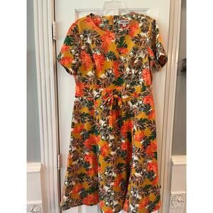 Shelby & Palmer Dress Women 16 Floral Tropical Travel Cruise Dinner Classy Event